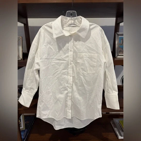 NWT ANINE BING White Mika Shirt - Picture 2 of 5
